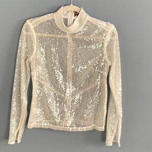 Staud Chaka Sequin Blouse